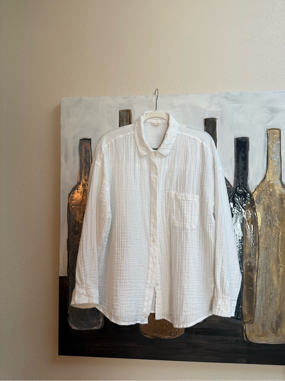 Aeropostale Womens Lightweight Gauze Button-Up Shirt